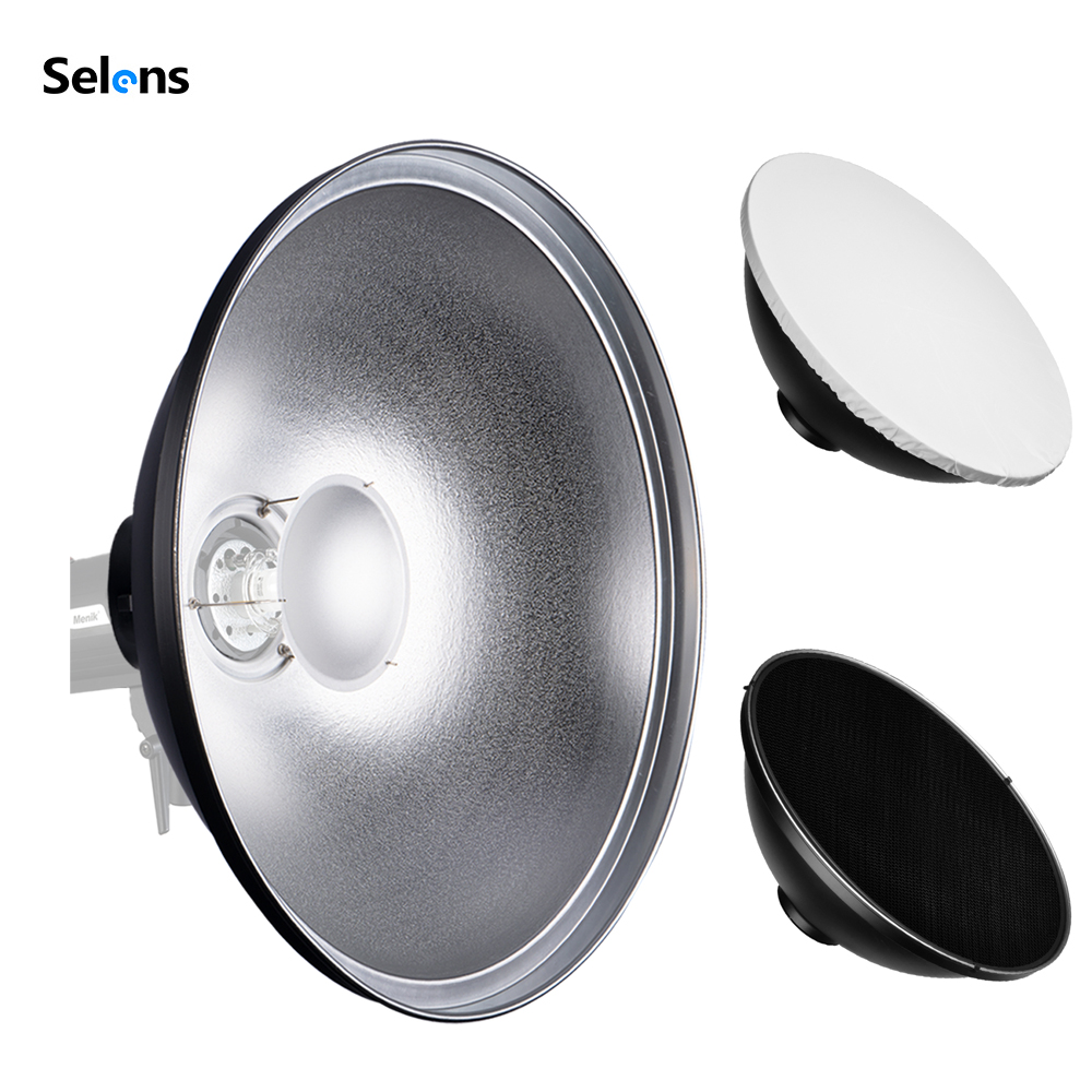 Photography Lighting Beauty Dish - Selens 30/42/55cm Beauty Dish Reflector Lamp