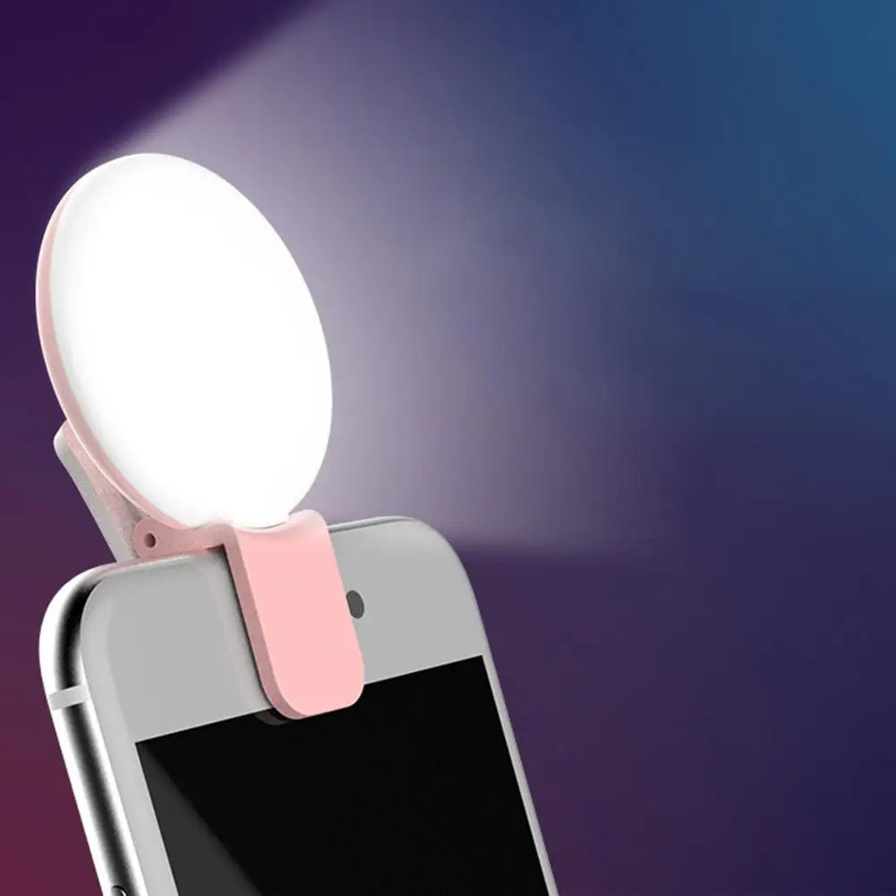Photography Lighting Portable - Lampu Cincin Swafoto LED Ponsel Mini