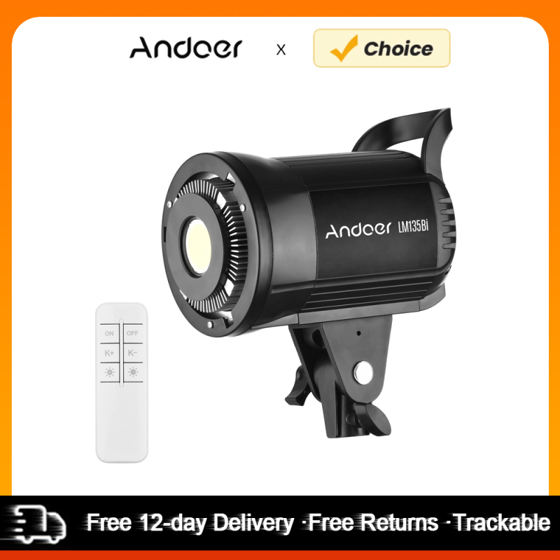 Photography Lighting Uk - Andoer LM135Bi lampu fotografi LED portabel,