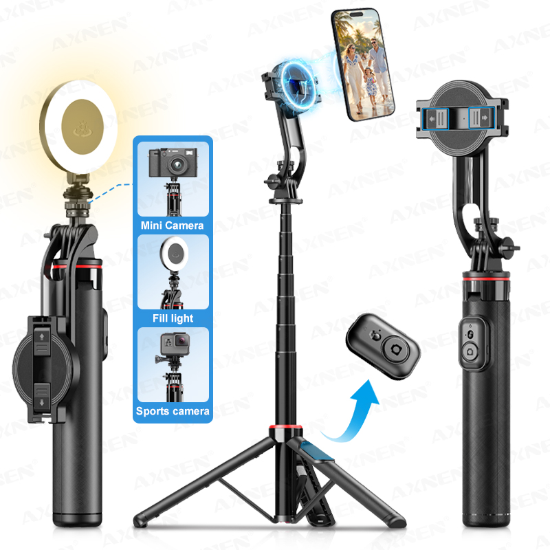 Photography Lighting With Umbrella - AXNEN C20 Tripod Tongkat Selfie Magnetik