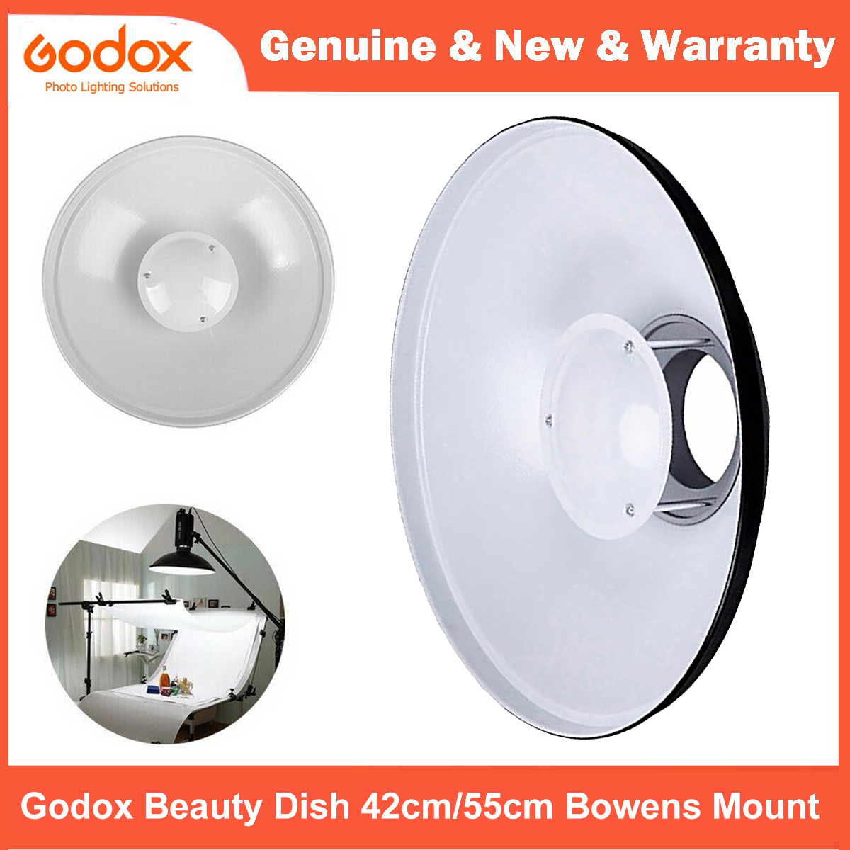 Beauty Dish 55Cm - Godox BDR-W kecantikan, piring kecantikan 42CM