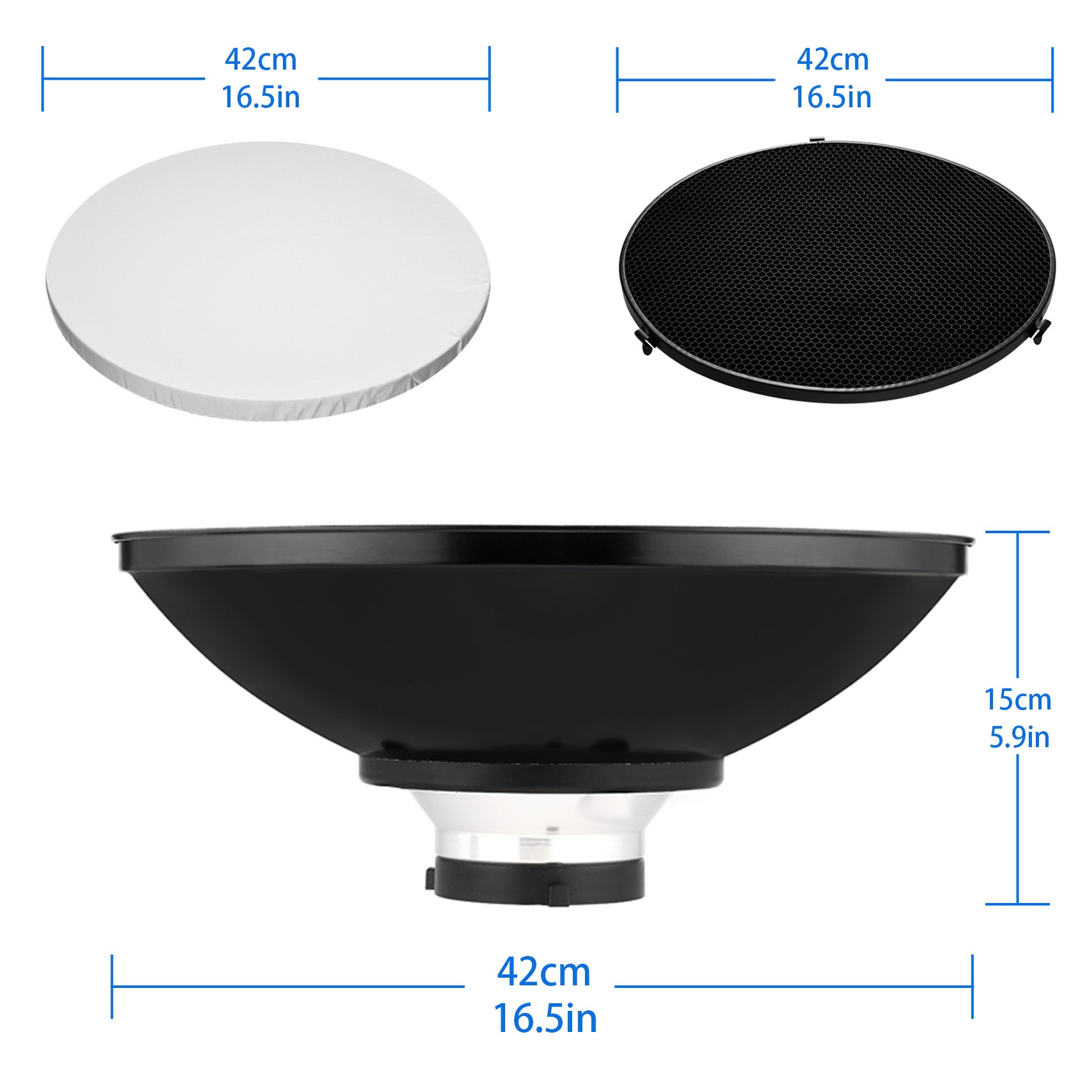 16.5 inci reflektor piring kec - Photography Lighting Beauty Dish ulasan dan harga