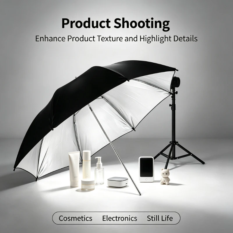 Payung Reflektif Hitam Tahan L - Photography Lighting With Umbrella ulasan dan harga