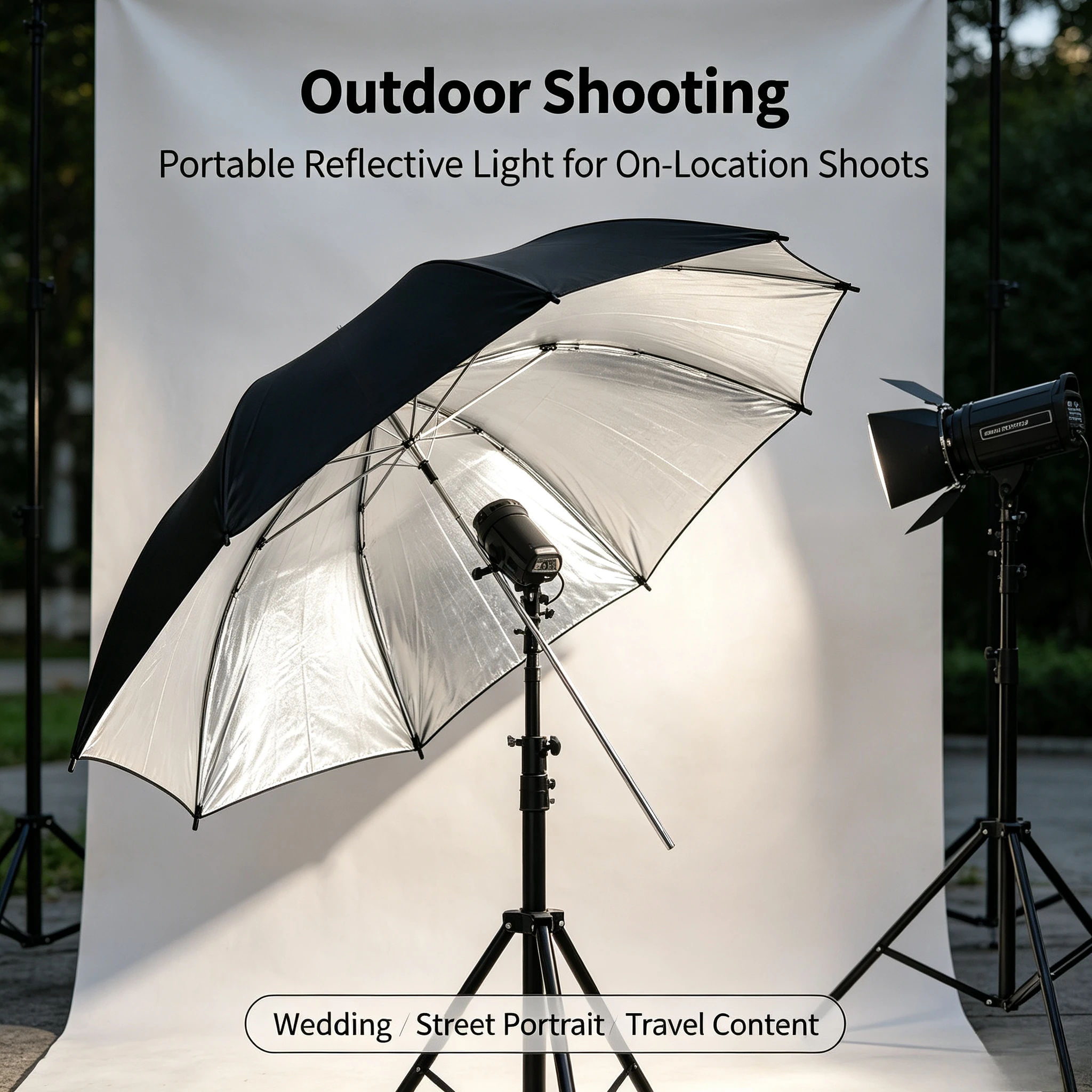 Payung Reflektif Hitam Tahan L - Photography Lighting With Umbrella ulasan dan harga