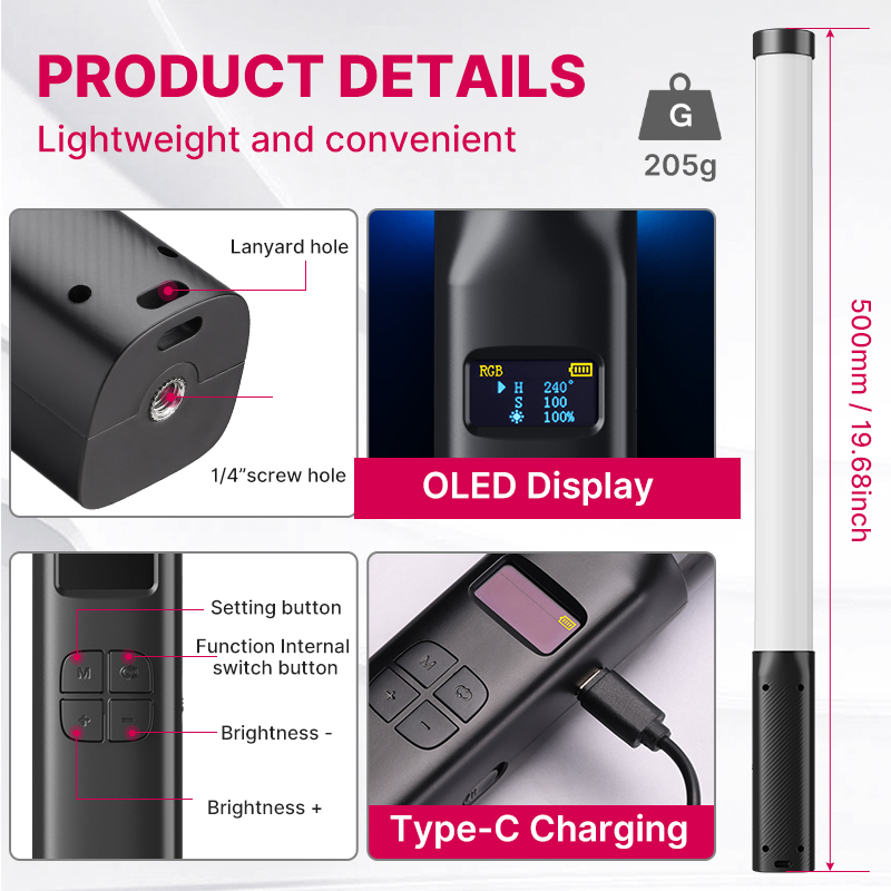 Ulanzi VL119 Lampu Stik Warna- - Photography Lighting Uk ulasan dan harga
