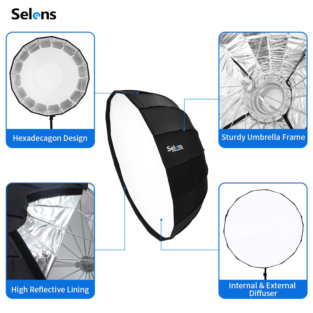Selens 85Cm Payung Radar Softb - Beauty Dish 55Cm ulasan dan harga