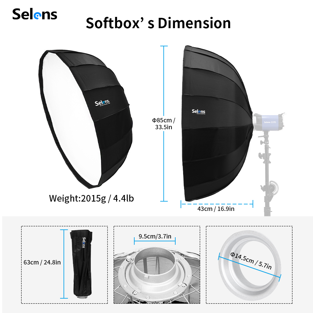 Selens 85Cm Payung Radar Softb - Beauty Dish 55Cm ulasan dan harga