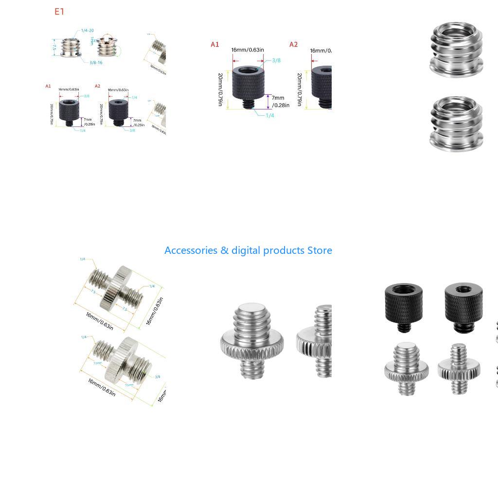 77JD Set Adaptor Sekrup 6 Buah - Photography Lighting Rig ulasan dan harga