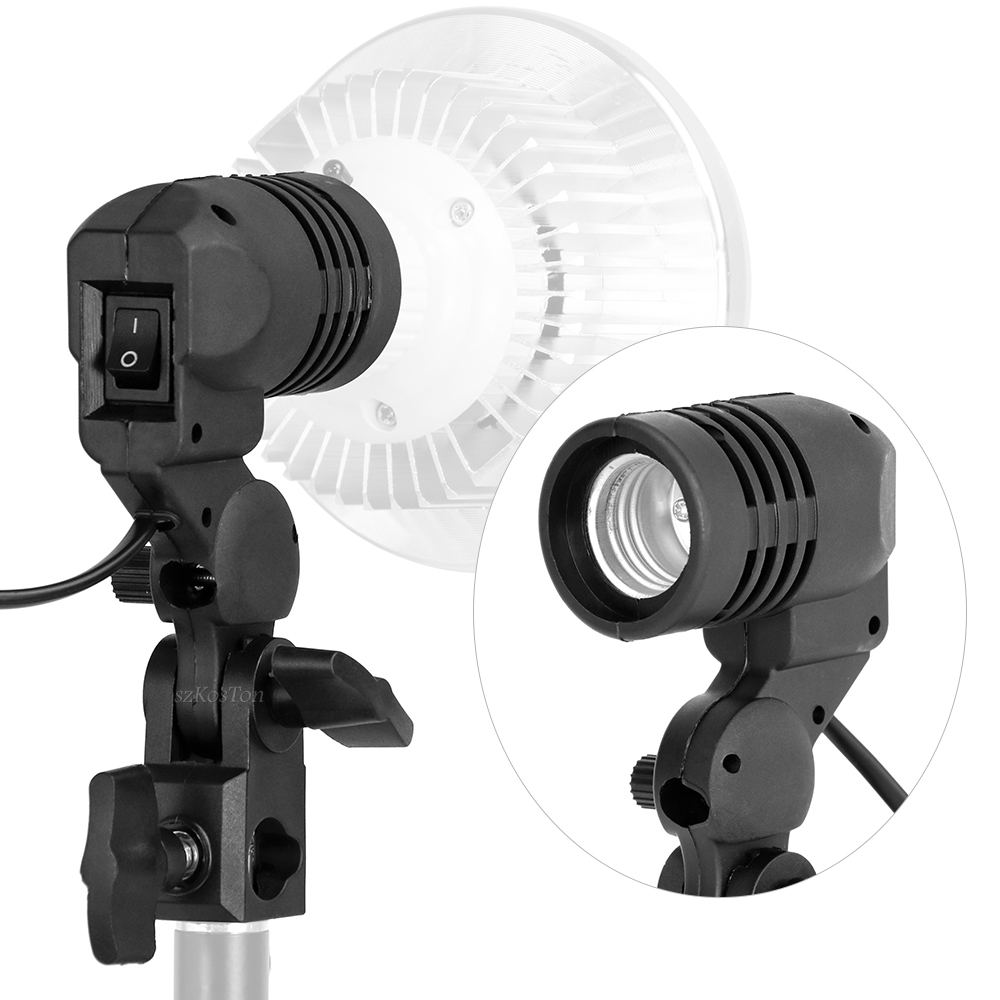 Pemegang bohlam kepala tunggal - Photography Lighting With Umbrella ulasan dan harga