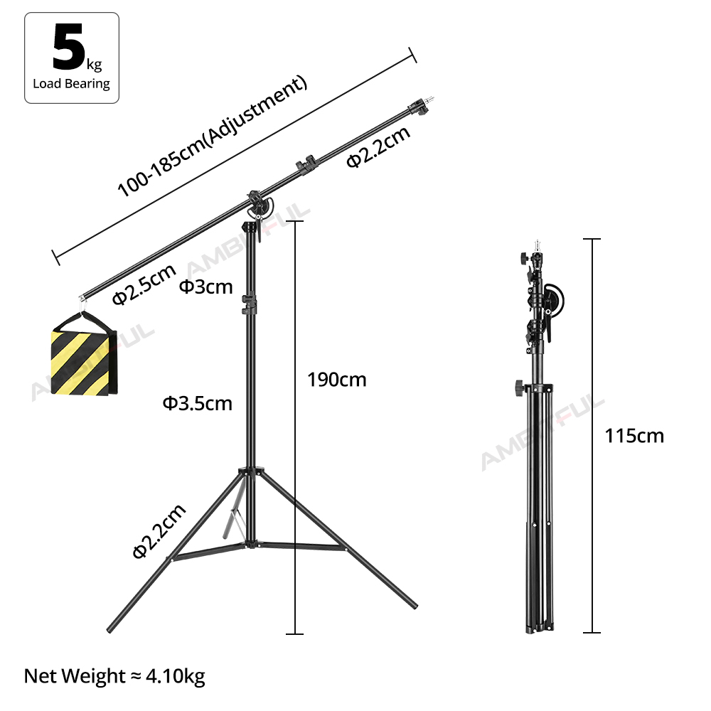 Statif Lampu Tripod Aluminium  - Light Stand Sandbag ulasan dan harga