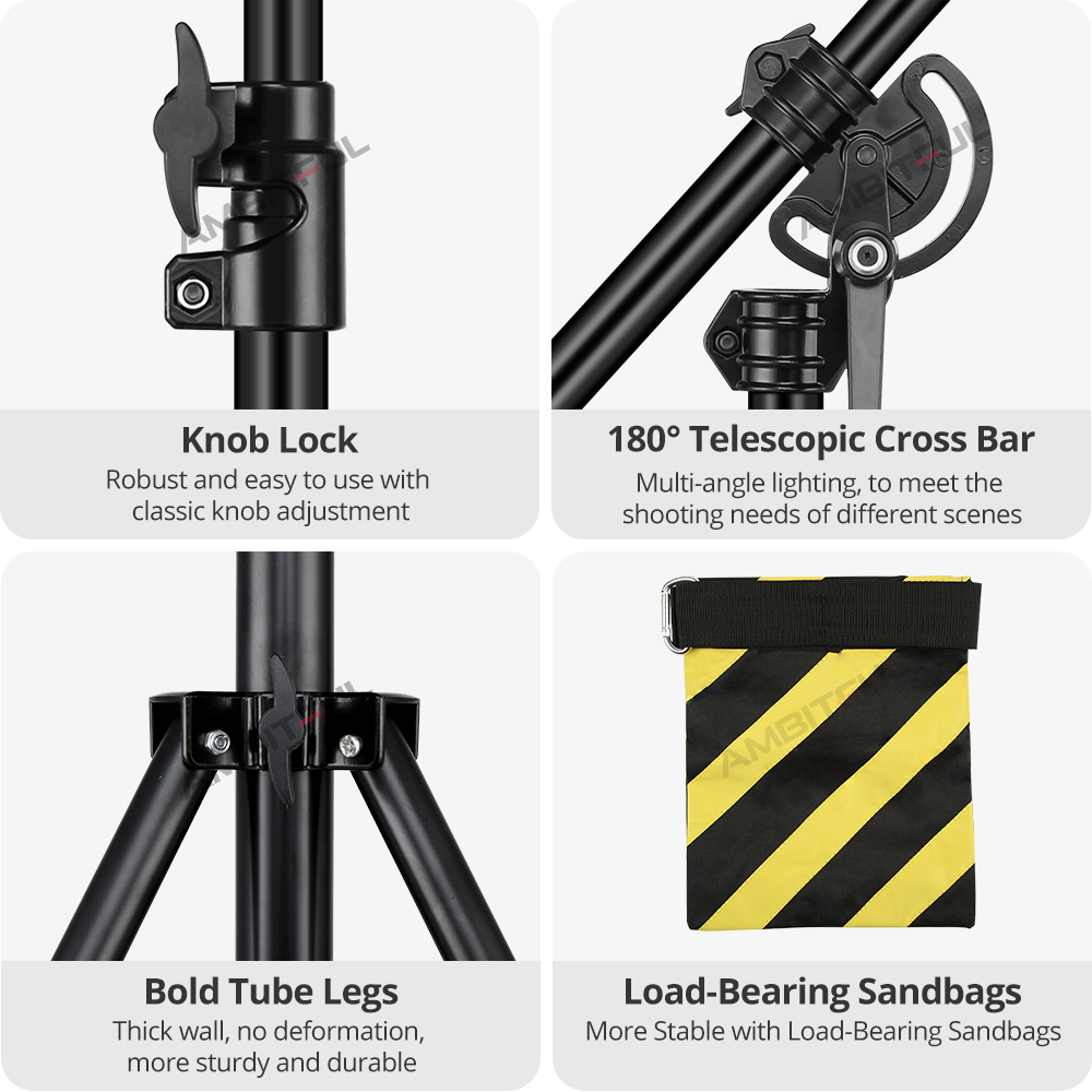 Statif Lampu Tripod Aluminium  - Light Stand Sandbag ulasan dan harga