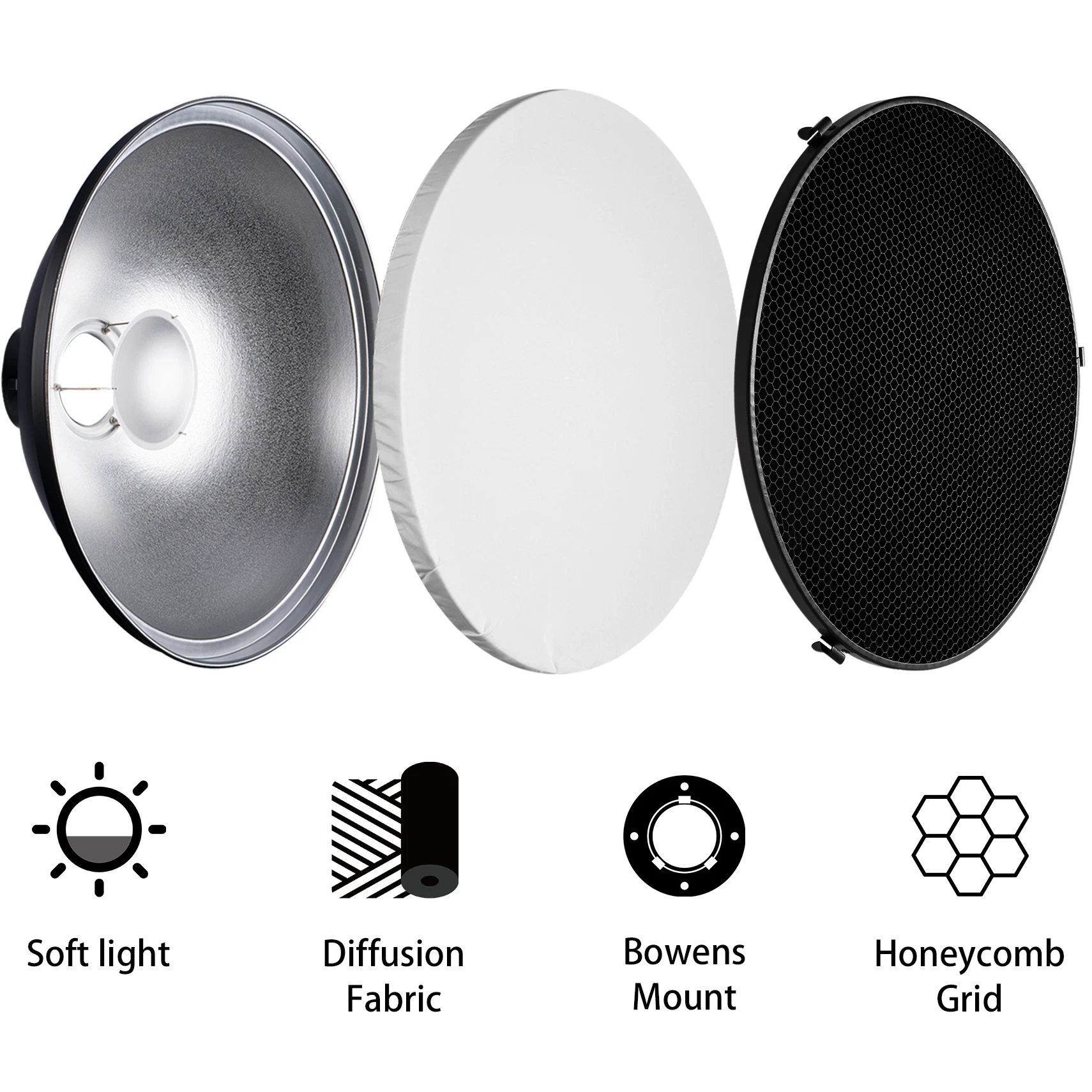 Set Reflektor Beauty Dish Sele - Photography Lighting Beauty Dish ulasan dan harga