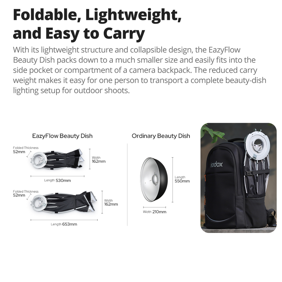 Godox EazyFlow Beauty Dish 65/ - Photography Lighting Beauty Dish ulasan dan harga