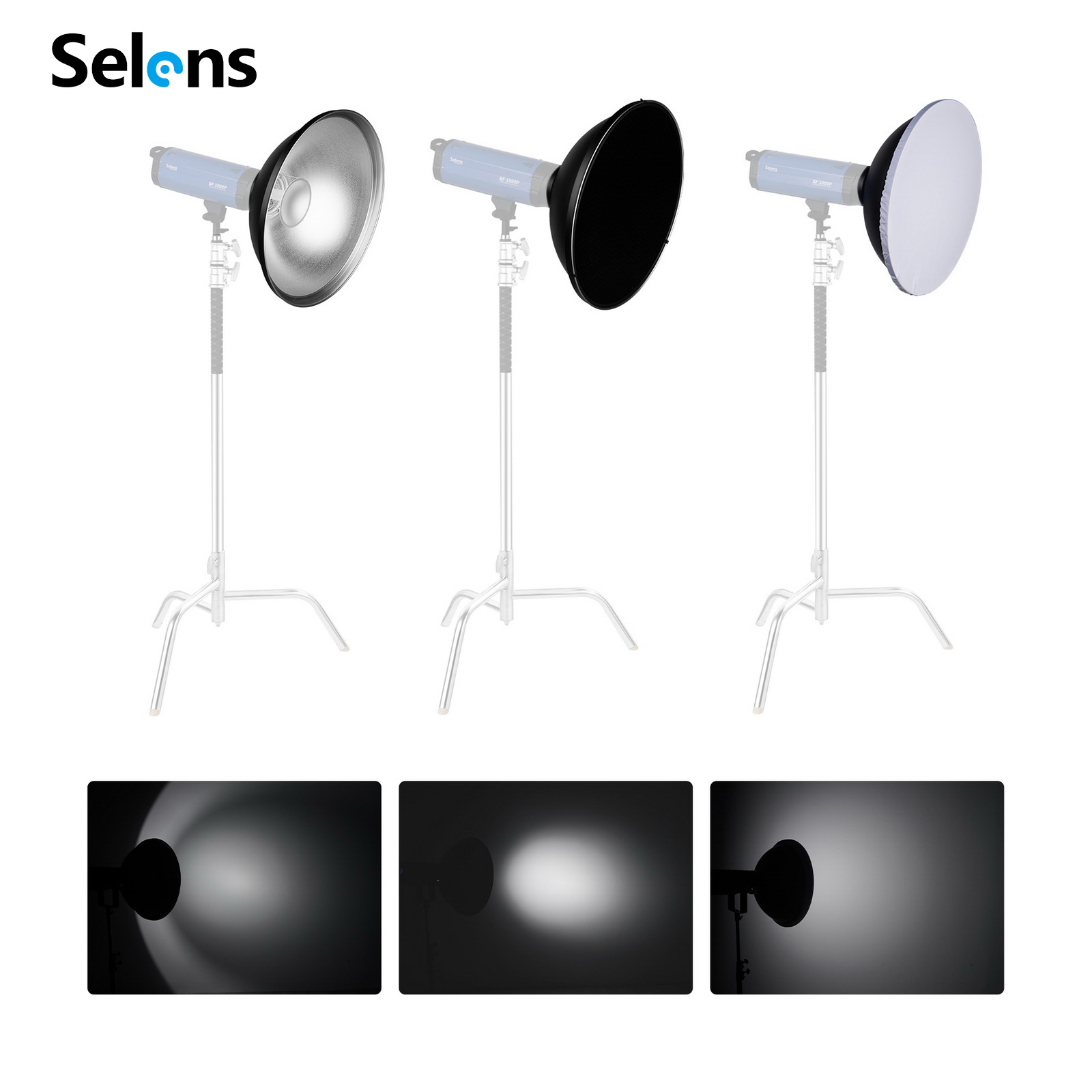 Reflektor Interior Selens 55cm - Photography Lighting Beauty Dish ulasan dan harga