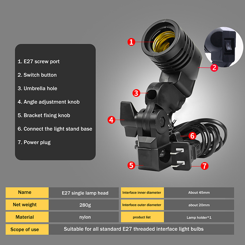 Penjualan Panas Soket Lampu AC - Photography Lighting For Sale ulasan dan harga