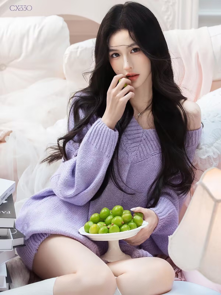 Sweater Ungu Musim Gugur Musim - Photography Of Lighting ulasan dan harga